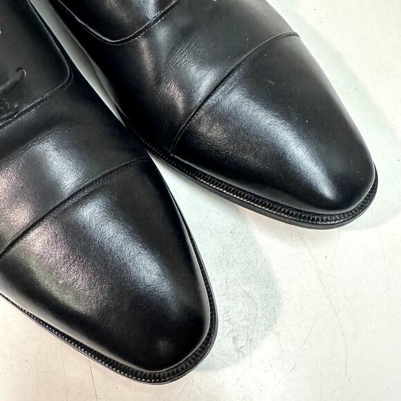 VERY GOOD Jack Erwin Cap-Toe Oxford Black Calf Made in Spain Men's 13 - Picture 7 of 13